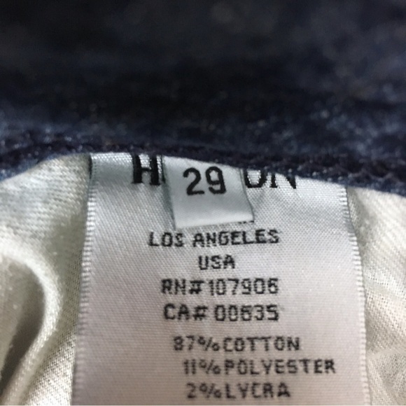 HUDSON Jeans Collin Flap Pocket Skinny Slim Fit Stretch Dark Wash Denim Size 29 - Picture 7 of 13